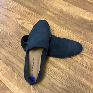 Lucky Brand Black Charsa-2 Suede Flats Loafer 8.5